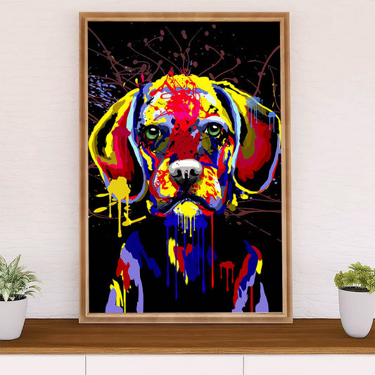 Beagle Dog Poster | Watercolor Dog Painting | Wall Art Gift for Pocket Beagle Puppies Lover
