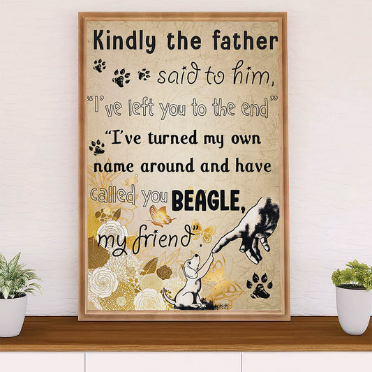 Beagle Dog Poster | From Dog Mom Dad to Beagle | Wall Art Gift for Pocket Beagle Puppies Lover