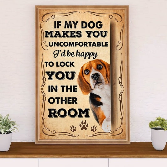 Beagle Dog Poster | Badass Quotes | Wall Art Gift for Pocket Beagle Puppies Lover