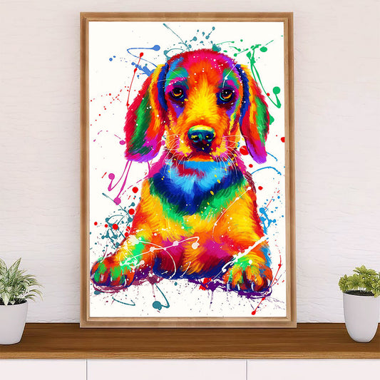 Beagle Dog Poster | Watercolor Dog Painting | Wall Art Gift for Pocket Beagle Puppies Lover