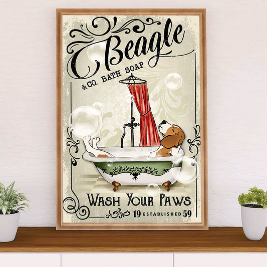 Beagle Dog Poster | Beagle Bath Soap | Wall Art Gift for Pocket Beagle Puppies Lover