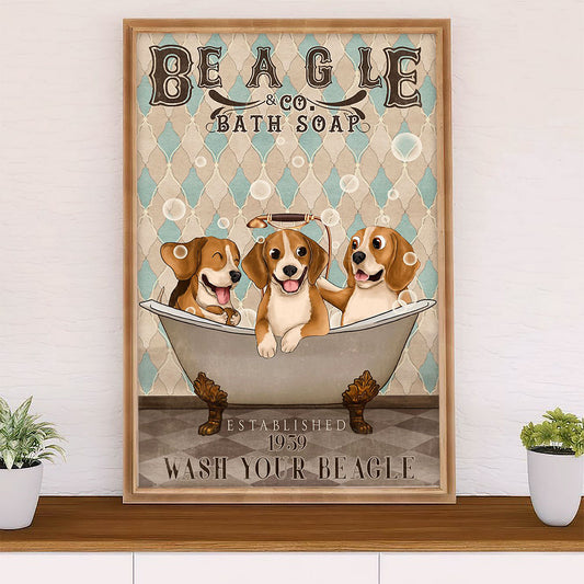 Beagle Dog Poster | Beagle Bath Soap | Wall Art Gift for Pocket Beagle Puppies Lover