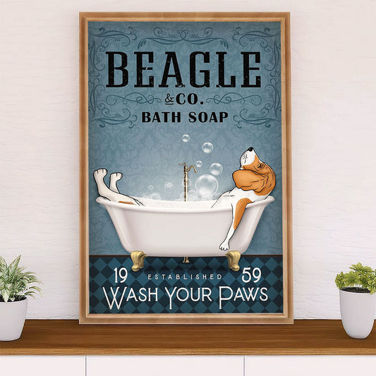 Beagle Dog Poster | Beagle Bath Soap | Wall Art Gift for Pocket Beagle Puppies Lover