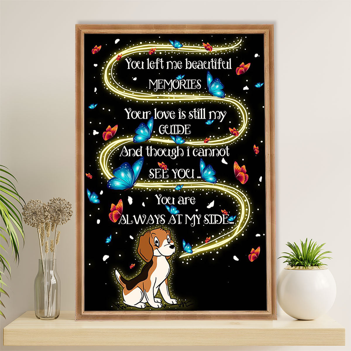 Beagle Dog Canvas Wall Art | Dog Friend | Gift for Pocket Beagle Puppies Lover