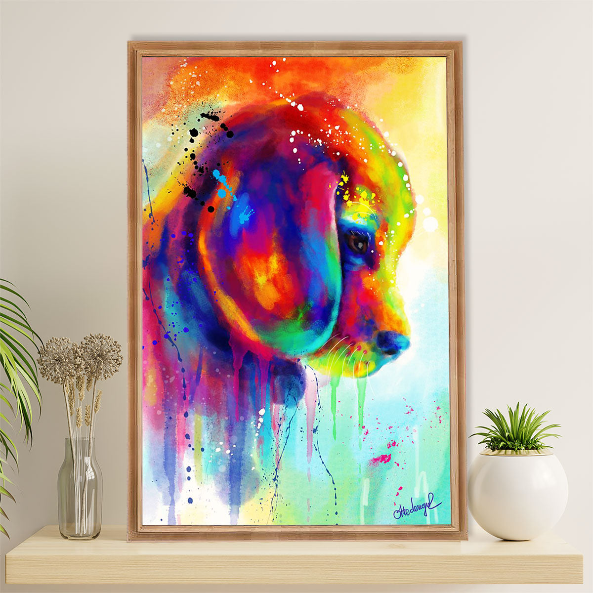 Beagle Dog Poster | Watercolor Dog Painting | Wall Art Gift for Pocket Beagle Puppies Lover