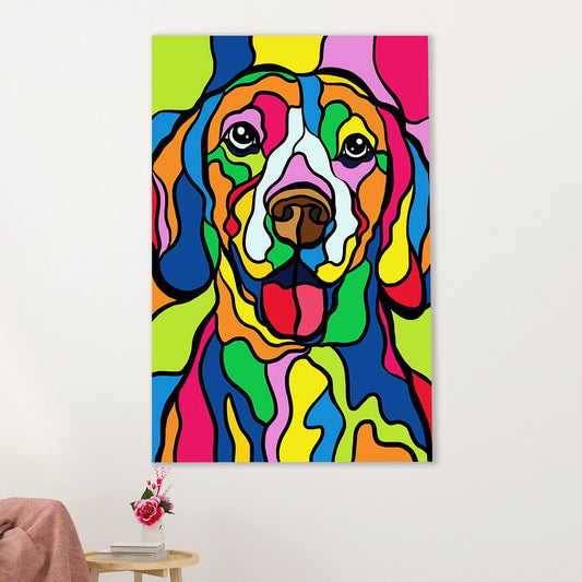 Beagle Dog Canvas Wall Art | Dog Art Painting | Gift for Pocket Beagle Puppies Lover