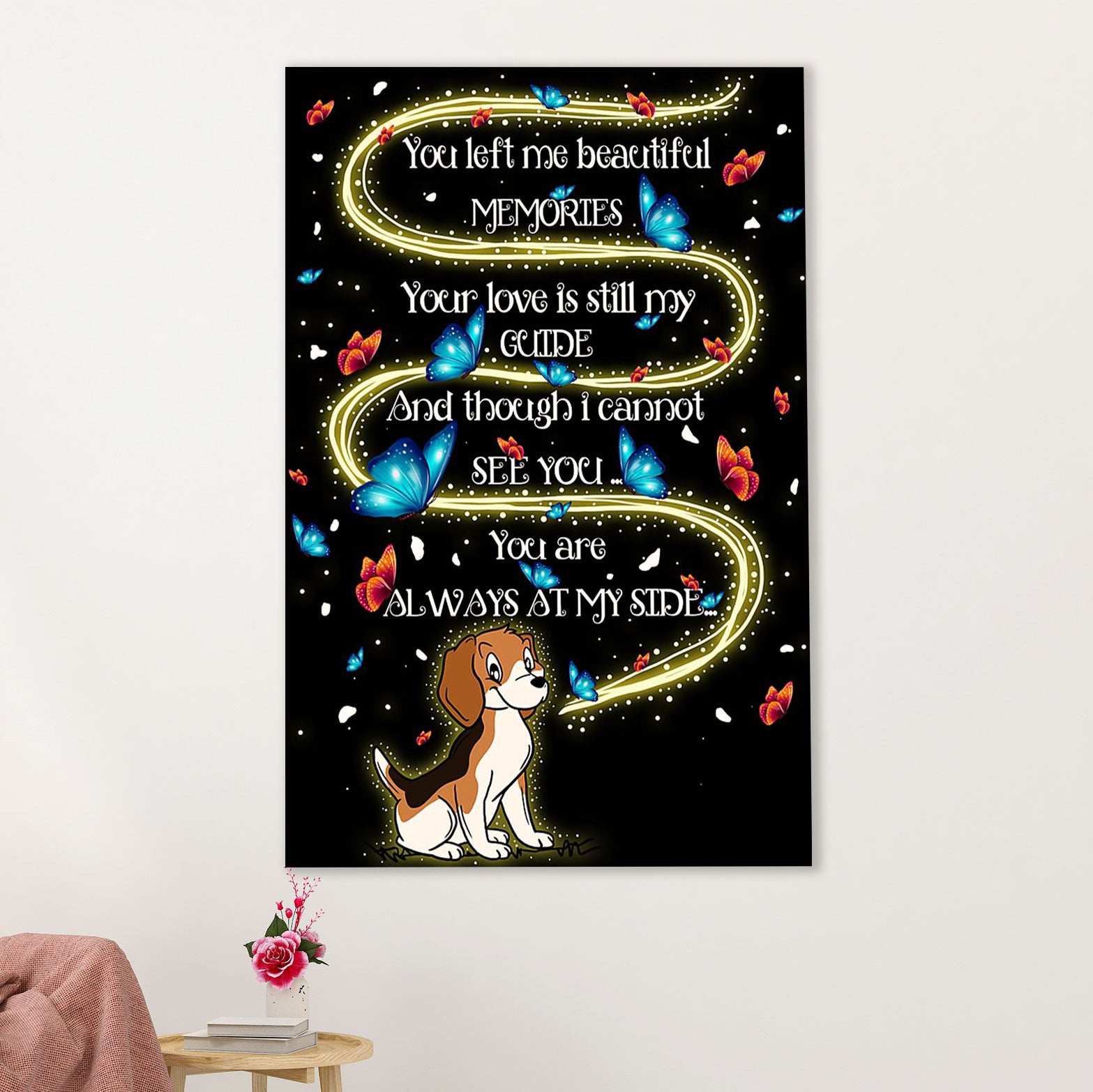 Beagle Dog Canvas Wall Art | Dog Friend | Gift for Pocket Beagle Puppies Lover