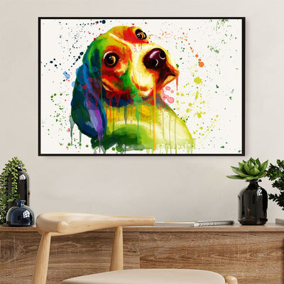 Beagle Dog Poster Prints | Watercolor Dog Painting | Wall Art Gift for Pocket Beagle Puppies Lover