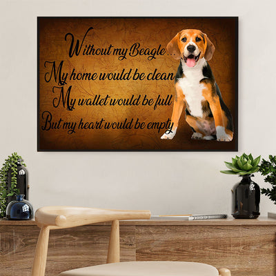 Beagle Dog Canvas Wall Art Prints | Lovely Quotes Motivational Quotes | Home Décor Gift for Pocket Beagle Puppies Lover