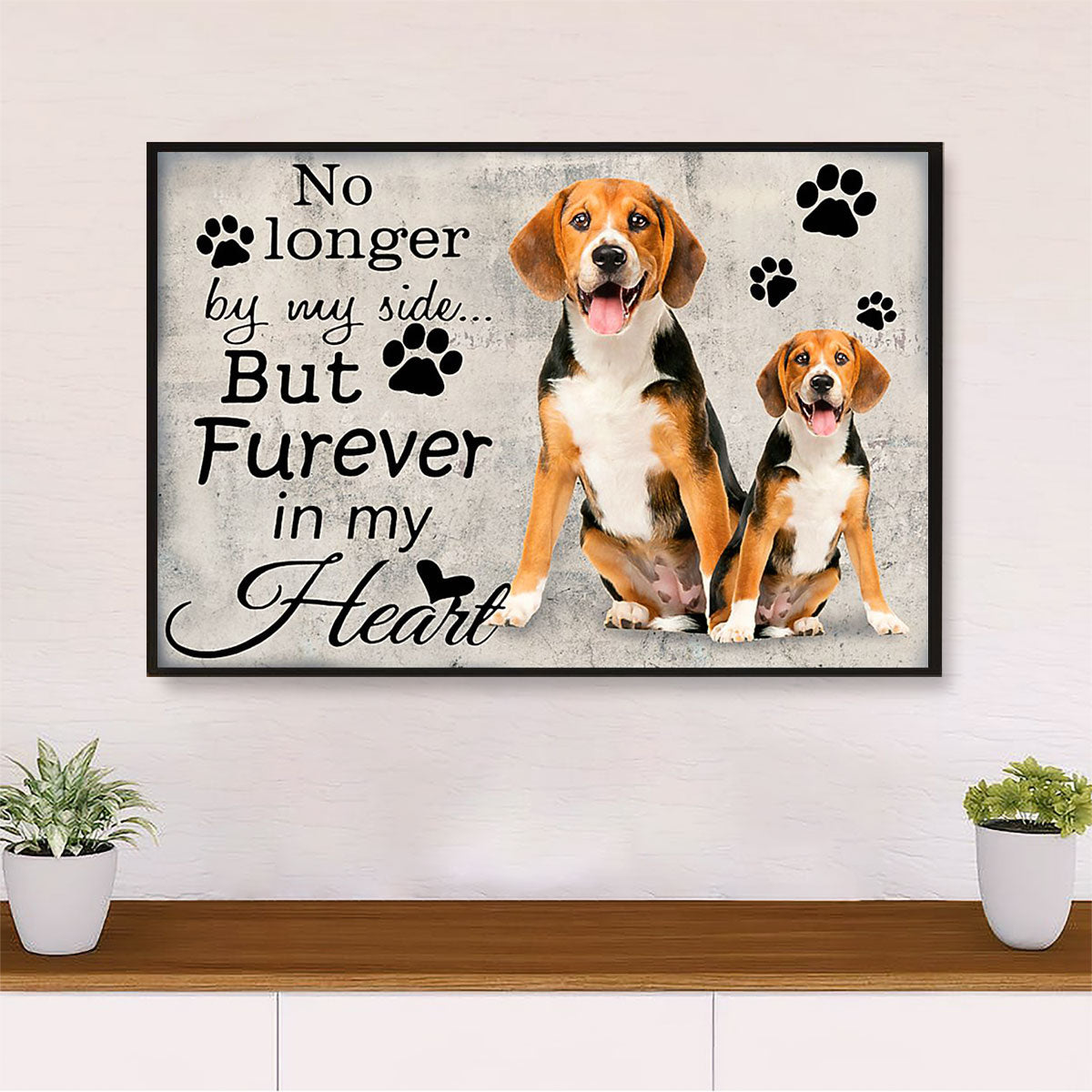 Beagle Dog Canvas Wall Art Prints | Memorial Dog | Home Décor Gift for Pocket Beagle Puppies Lover