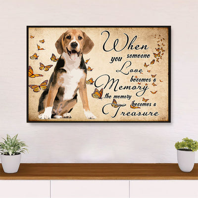 Beagle Dog Canvas Wall Art Prints | Memorial Dog | Home Décor Gift for Pocket Beagle Puppies Lover