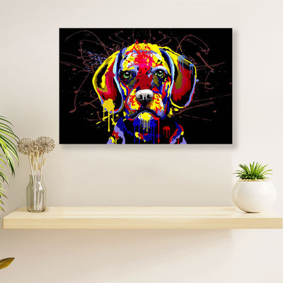 Beagle Dog Canvas Wall Art Prints | Watercolor Painting | Home Décor Gift for Pocket Beagle Puppies Lover