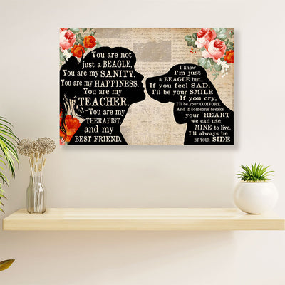 Beagle Dog Poster Prints | From Dog Mom to Beagle | Wall Art Gift for Pocket Beagle Puppies Lover