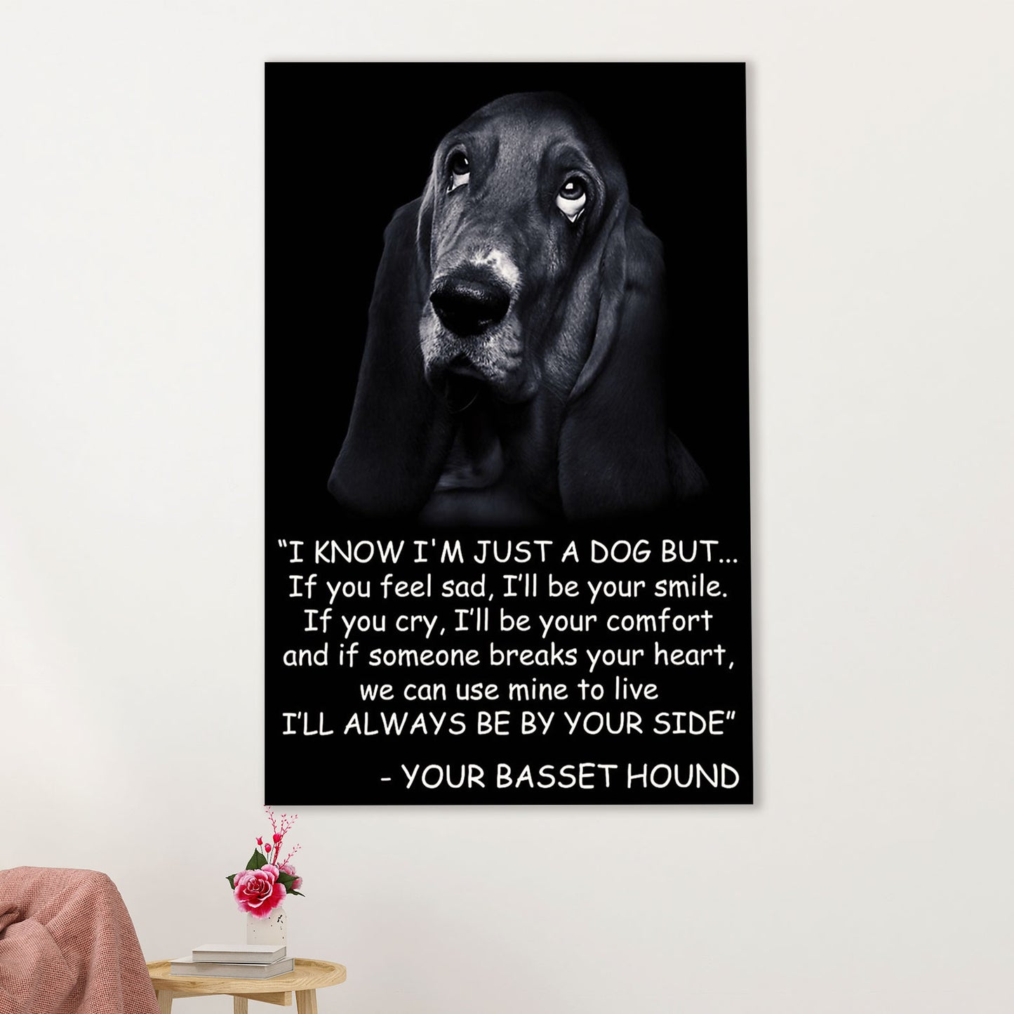Basset Hound Dog Poster | From Dog to Mom Dad | Wall Art Gift for Miniature Basset Hound Puppies Lover