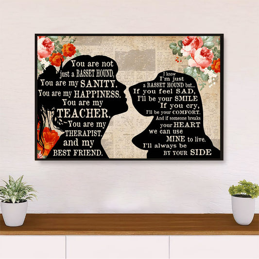 Basset Hound Dog Poster | From Mom to Dog | Wall Art Gift for Miniature Basset Hound Puppies Lover
