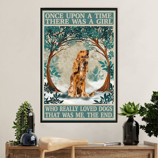 Cocker Spaniel Dog Poster | Girl Loves Dogs | Wall Art Gift for Cocker Spaniel Puppies Lover