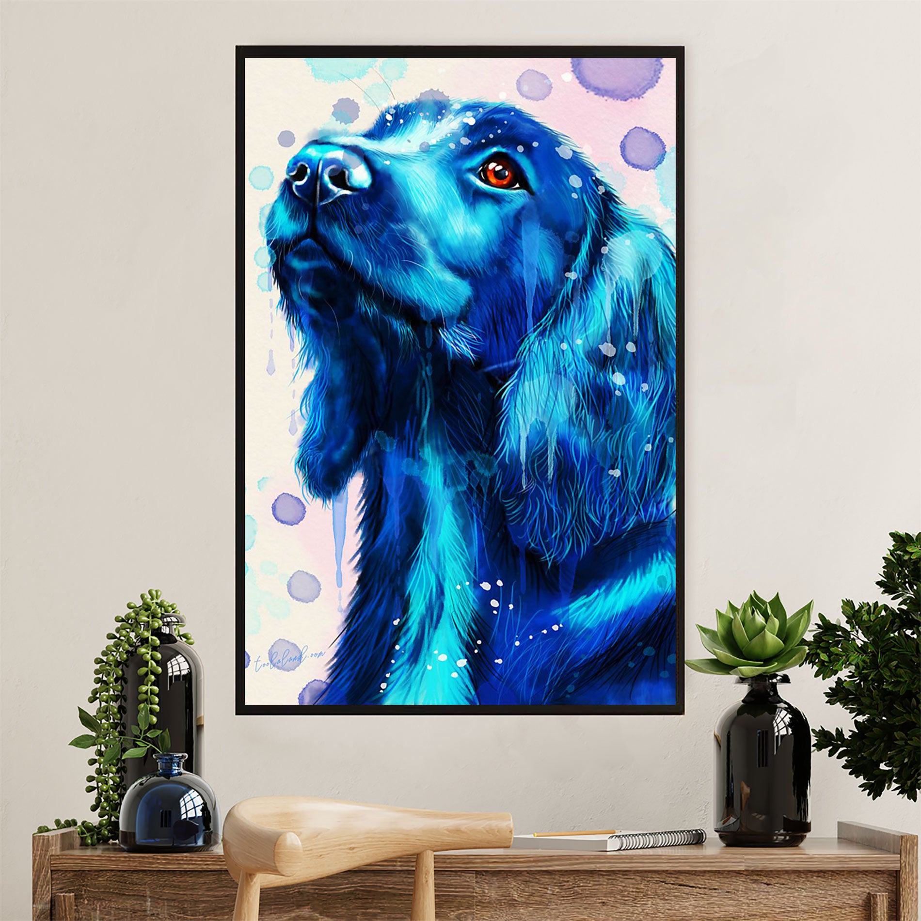Cocker Spaniel Canvas Wall Art | Watercolor Dog Painting | Gift for Cocker Spaniel Puppies Lover