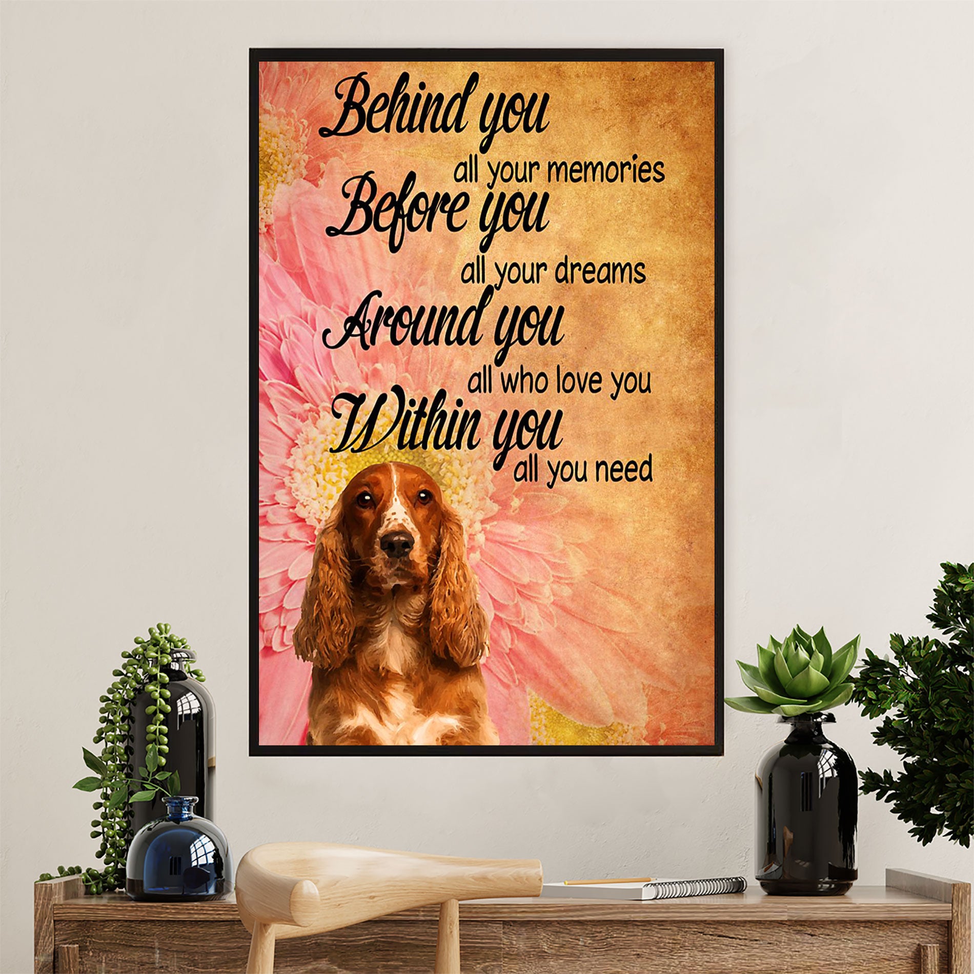 Cocker Spaniel Canvas Wall Art | Lovely Cute Quotes | Gift for Cocker Spaniel Puppies Lover