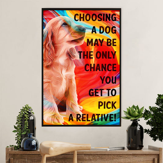 Cocker Spaniel Dog Poster | Choosing A Dog | Wall Art Gift for Cocker Spaniel Puppies Lover