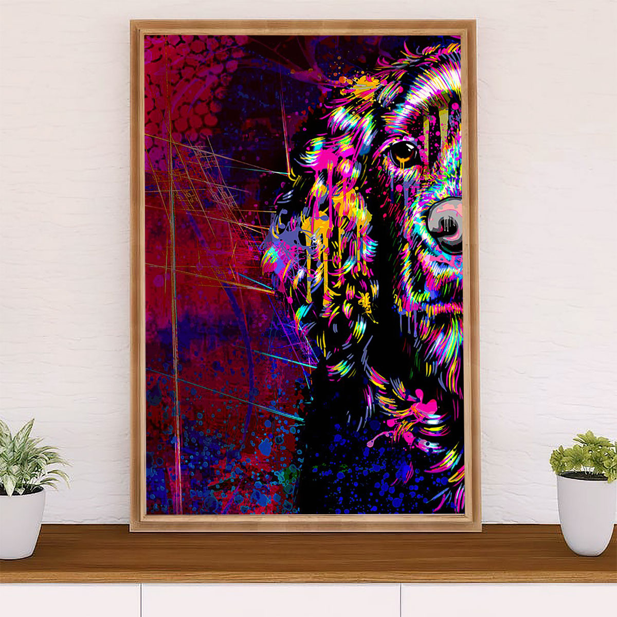 Cocker Spaniel Canvas Wall Art | Colorful Watercolor Dog Painting | Gift for Cocker Spaniel Puppies Lover