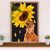 Cocker Spaniel Dog Poster | Sunflower Dog | Wall Art Gift for Cocker Spaniel Puppies Lover
