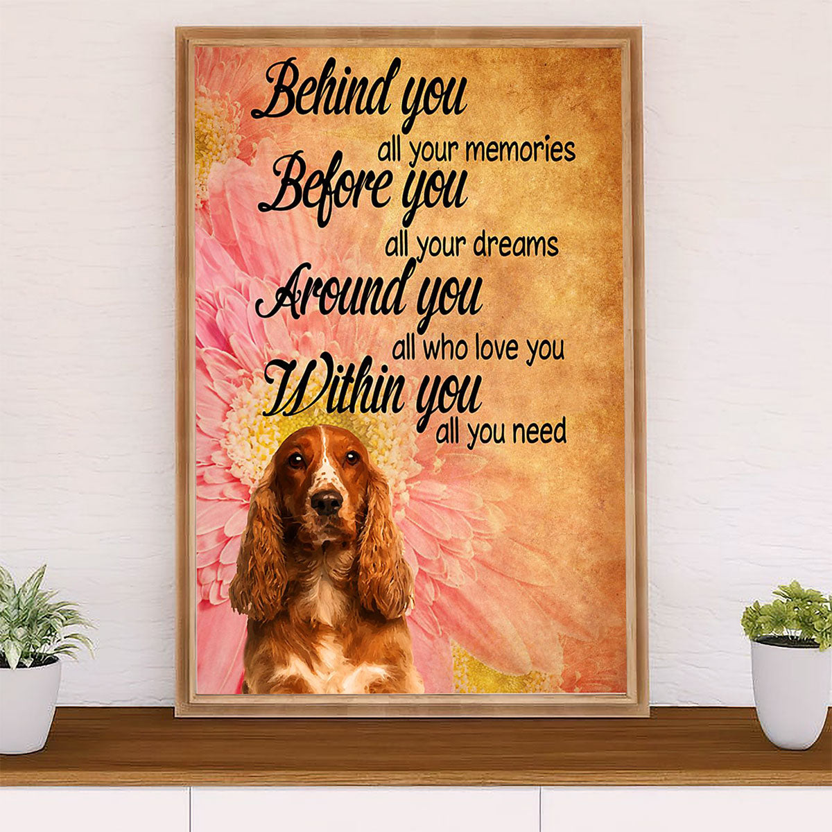Cocker Spaniel Canvas Wall Art | Lovely Cute Quotes | Gift for Cocker Spaniel Puppies Lover