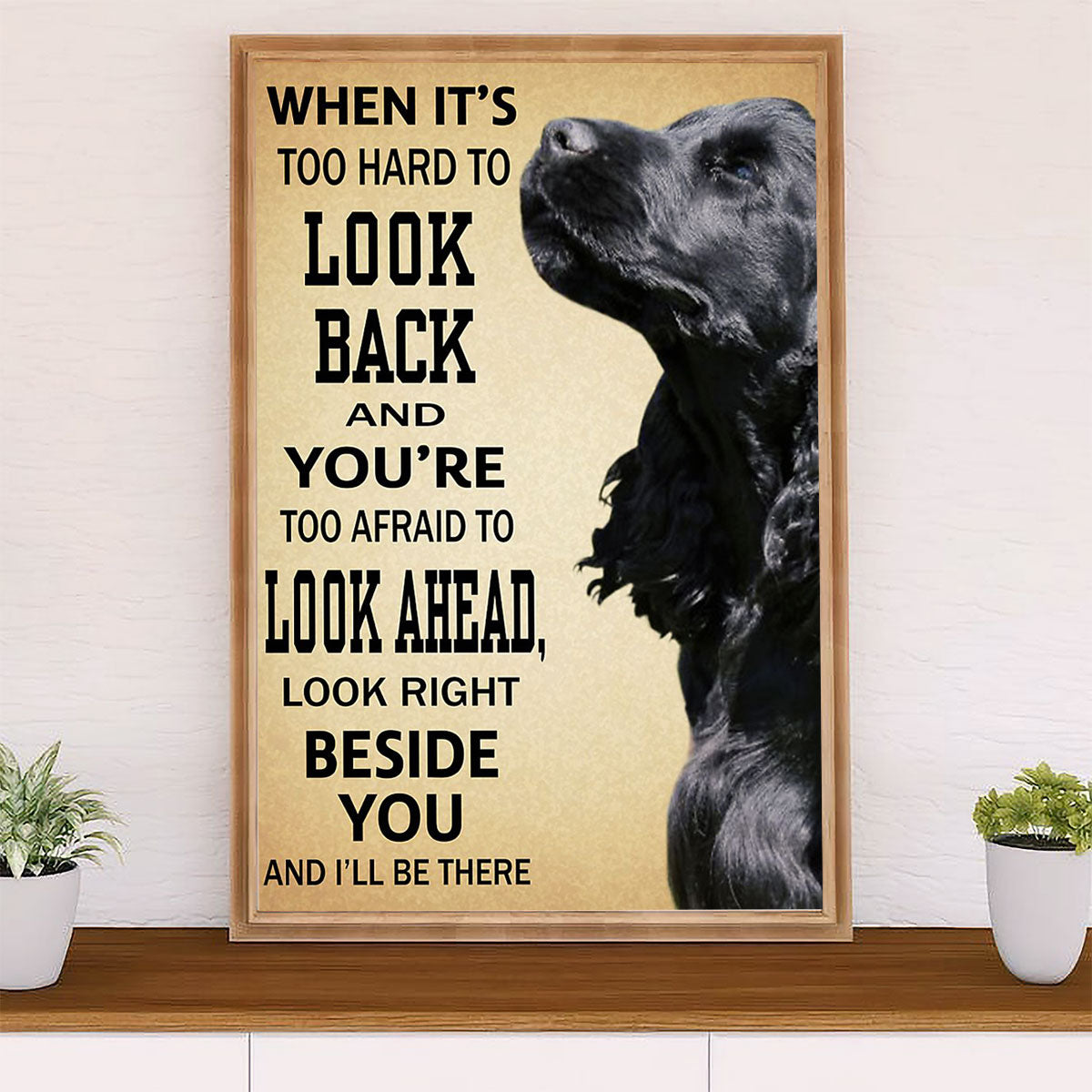 Cocker Spaniel Canvas Wall Art | Lovely Cute Quotes | Gift for Cocker Spaniel Puppies Lover