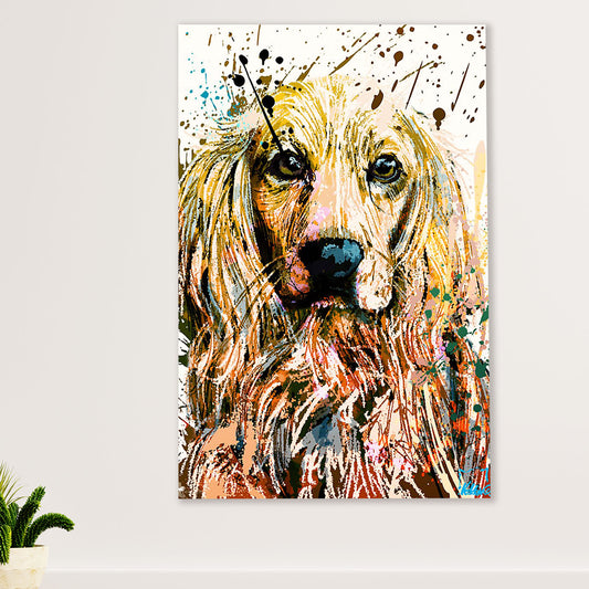Cocker Spaniel Canvas Wall Art | Watercolor Dog Painting | Gift for Cocker Spaniel Puppies Lover