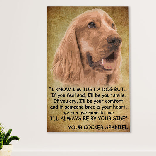 Cocker Spaniel Canvas Wall Art | From Dog to Mom Dad | Gift for Cocker Spaniel Puppies Lover
