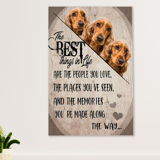 Cocker Spaniel Canvas Wall Art | Best Things in Life | Gift for Cocker Spaniel Puppies Lover