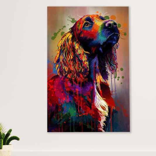 Cocker Spaniel Canvas Wall Art | Watercolor Dog Painting | Gift for Cocker Spaniel Puppies Lover