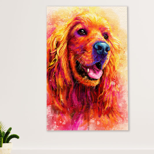 Cocker Spaniel Canvas Wall Art | Watercolor Dog Painting | Gift for Cocker Spaniel Puppies Lover
