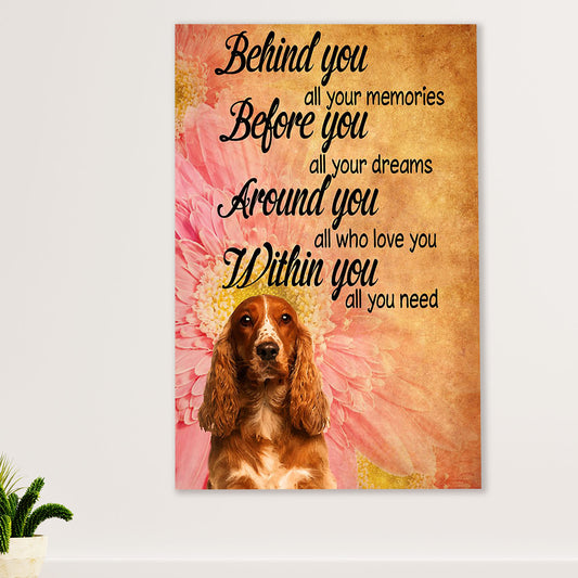Cocker Spaniel Canvas Wall Art | Lovely Cute Quotes | Gift for Cocker Spaniel Puppies Lover