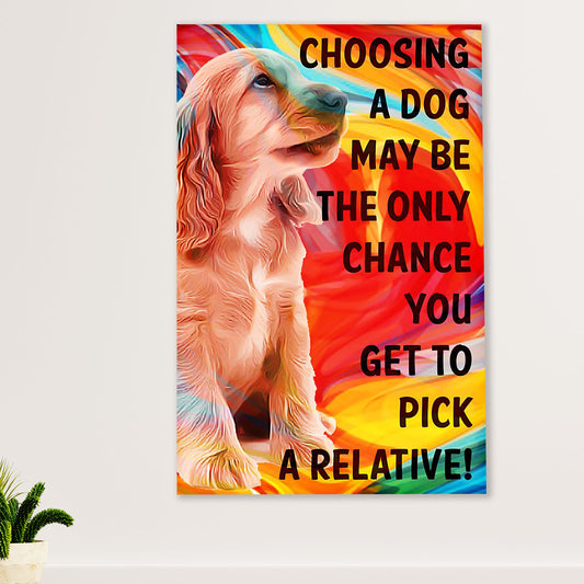 Cocker Spaniel Canvas Wall Art | Choosing A Dog | Gift for Cocker Spaniel Puppies Lover