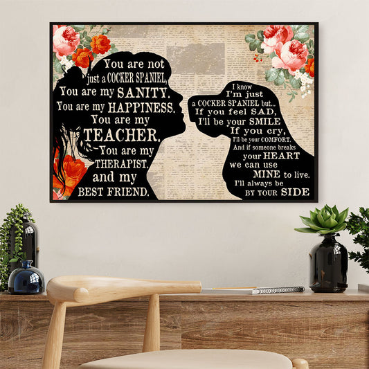 Cocker Spaniel Dog Poster | From Mom to Dog | Wall Art Gift for Miniature Puppies Lover