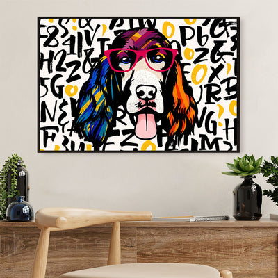 Cocker Spaniel Dog Canvas Wall Art | Watercolor Dog Painting | Gift for Miniature Puppies Lover