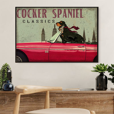 Cocker Spaniel Dog Canvas Wall Art | Dog Classics | Gift for Miniature Puppies Lover