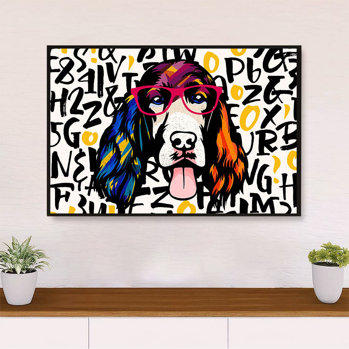 Cocker Spaniel Dog Canvas Wall Art | Watercolor Dog Painting | Gift for Miniature Puppies Lover