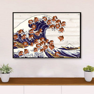 Cocker Spaniel Dog Canvas Wall Art | Tsunami Dog | Gift for Miniature Puppies Lover