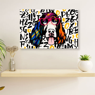 Cocker Spaniel Dog Canvas Wall Art | Watercolor Dog Painting | Gift for Miniature Puppies Lover