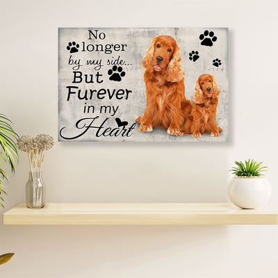 Cocker Spaniel Dog Poster | Forever in My Heart | Wall Art Gift for Miniature Puppies Lover