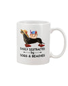 Dachshund Dog Coffee Mug | Distracted by Dogs & Beaches | Drinkware Gift for Dachshund Puppies Lover