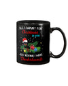 Dachshund Dog Coffee Mug | All I Want For Christmas | Drinkware Gift for Dachshund Puppies Lover