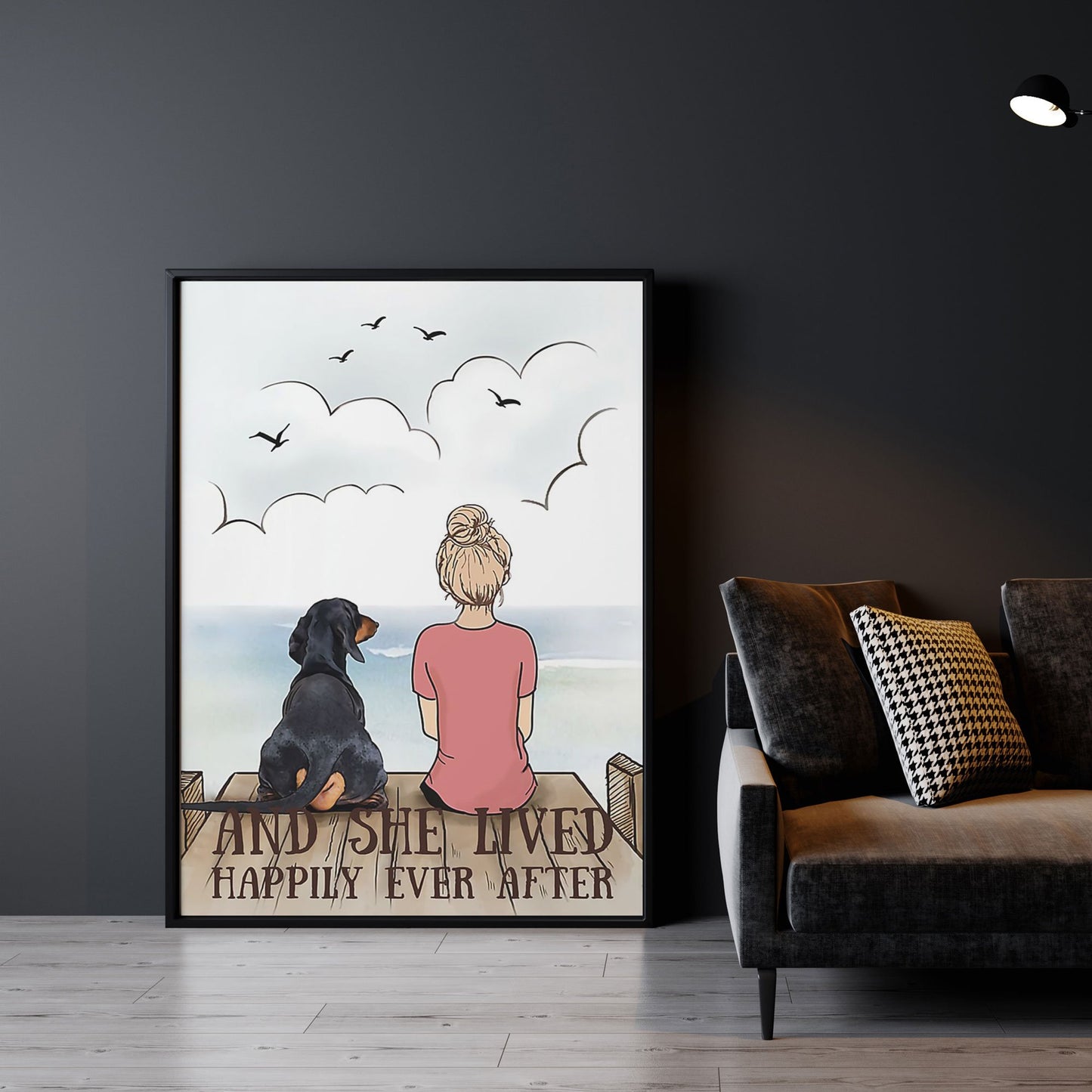 Dachshund Printed Canvas - Gifts for Dog Lover | Puppies Home Room Wall Art - MostSuit