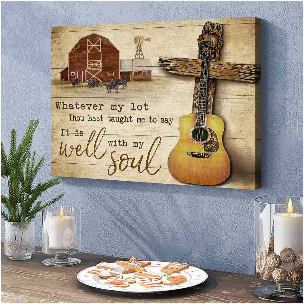 Mostsuit Farm Canvas Poster It Is Well With My Soul Wall Art Decor