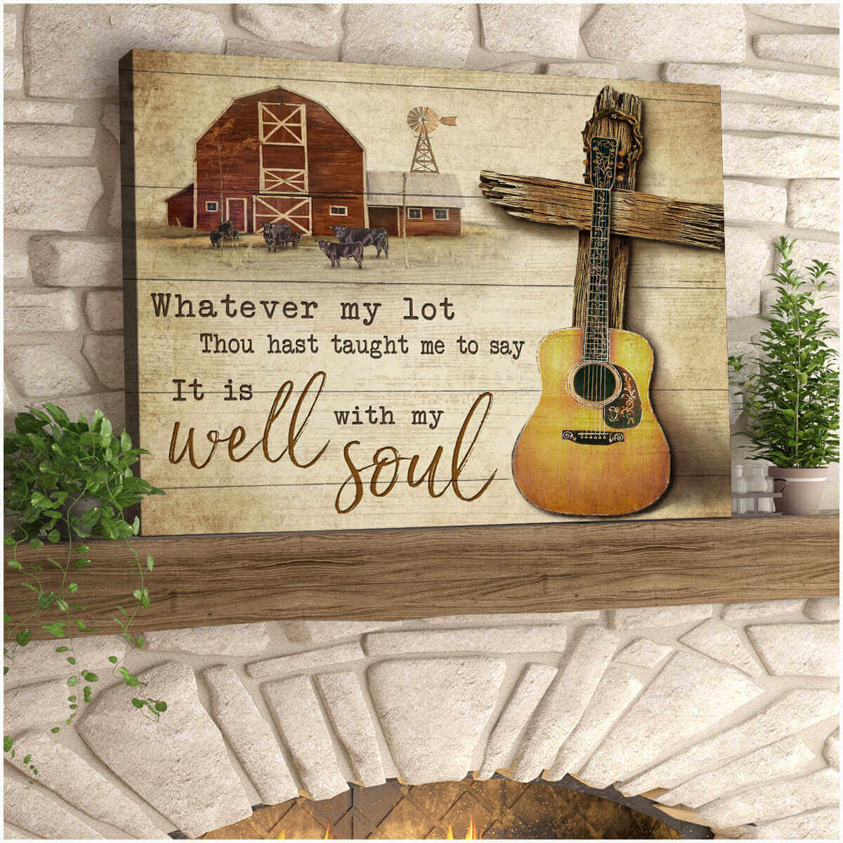Mostsuit Farm Canvas It Is Well With My Soul Wall Art Decor