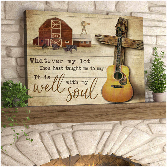 Mostsuit Farm Canvas It Is Well With My Soul Wall Art Decor