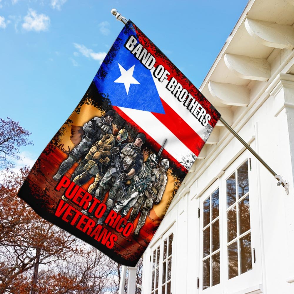 Band Of Brothers Puerto Rico Veterans Flag