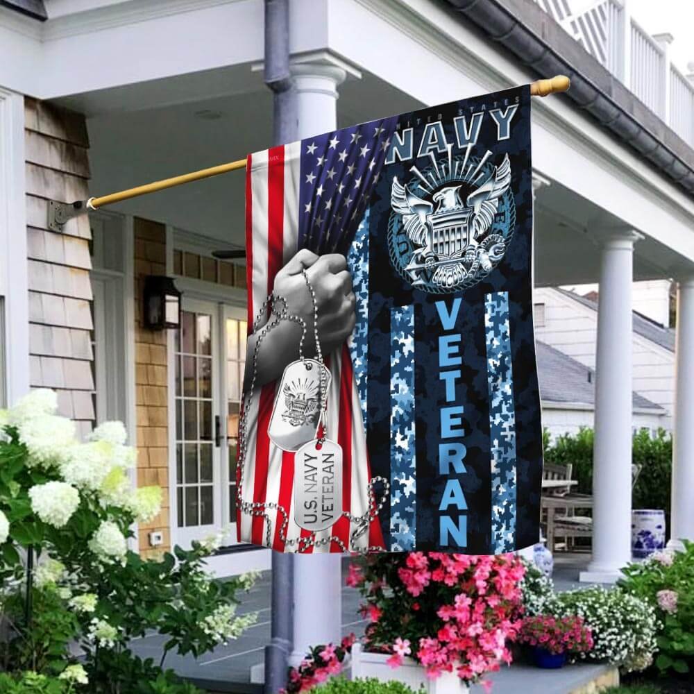 United States Navy Veteran America Flag