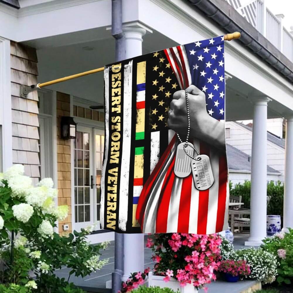Desert Storm Veteran America Flag